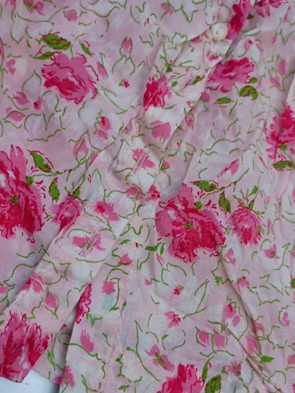Ralph Lauren Pink Floral Smocked Top